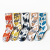 Athletic Sports Socks 5 Pairs Tie Dye Long Men
