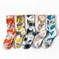 Athletic Sports Socks 5 Pairs Tie Dye Long Men
