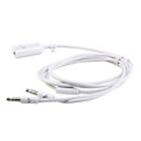 Audio Headset/iPod Earphone to PC Laptop Mic Microphone Earphone Adapter