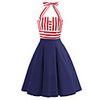 Audrey Hepburn Country Girl Dresses Retro Vintage 1950s Wasp-Waisted Rockabilly Summer Dress JSK / Jumper Skirt Women