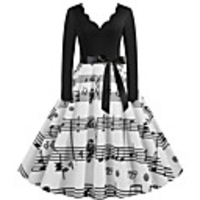 Audrey Hepburn Dresses 1950s Vintage Inspired Vacation Dress Dress A-Line Dress Tea Dress Rockabilly Women