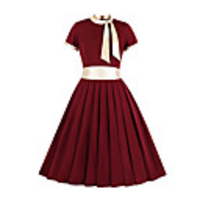Audrey Hepburn Dresses 1950s Vintage Inspired Vacation Dress Dress A-Line Dress Tea Dress Rockabilly Women