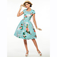 Audrey Hepburn Dresses Retro Vintage 1950s 1960s Wasp-Waisted Dress Women