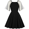 Audrey Hepburn Dresses Retro Vintage 1950s Little Black Dress Wasp-Waisted Dress Masquerade A-Line Dress Tea Dress Women