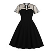 Audrey Hepburn Dresses Retro Vintage 1950s Wasp-Waisted Vacation Dress Dress Masquerade A-Line Dress Tea Dress Women