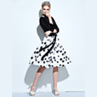 Audrey Hepburn Dresses Retro Vintage 1960s Wasp-Waisted Vacation Dress Dress Women