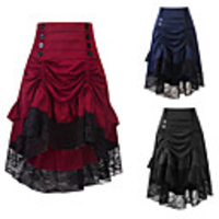 Audrey Hepburn Dresses Retro Vintage Steampunk Dress Skirt Masquerade A-Line Dress Women