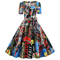 Audrey Hepburn Dresses Vintage Vacation Dress Dress A-Line Dress Tea Dress Rockabilly Women