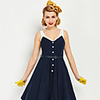 Audrey Hepburn Marilyn Monroe Dresses Retro Vintage 1950s Wasp-Waisted Vacation Dress Dress JSK / Jumper Skirt Women