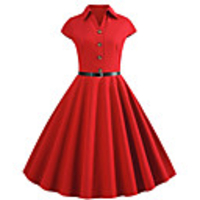 Audrey Hepburn Polka Dots Dresses Retro Vintage 1950s Vacation Dress Dress Party Costume A-Line Dress Tea Dress Women