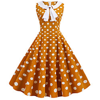 Audrey Hepburn Polka Dots Dresses Retro Vintage 1950s Vacation Dress Dress Party Costume A-Line Dress Tea Dress Women