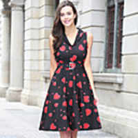 Audrey Hepburn Polka Dots Dresses Retro Vintage 1950s Vacation Dress Summer Dress Women