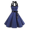 Audrey Hepburn Polka Dots Retro Vintage 1950s Cocktail Dress Vintage Dress Summer Dress Rockabilly Prom Dress Halter Women