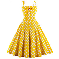 Audrey Hepburn Polka Dots Retro Vintage 1950s Summer Dress Women