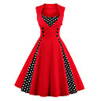 Audrey Hepburn Why Woman Kill Polka Dots Dresses Retro Vintage 1950s Vacation Dress Summer Dress Women