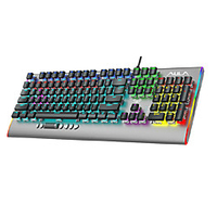 AULA Spk8404 Mechanical Keyboard 104 Key Green Axis Usb Wired Internet Cafe Game Special Mechanical Keyboard