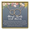 aunt niece necklace aunt nieces gift"e two interlocking infinity circles necklace birthday (rose gold)