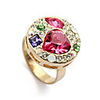 Austrian Crystal Inlaid Love Ring