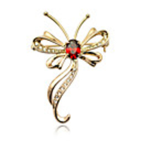 Austrian Crystal Long Tail Butterfly Brooch