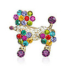 Austrian Crystal Poodle Brooch