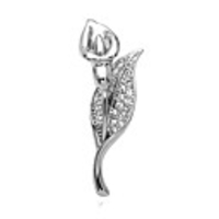 Austrian Crystal Tulip Brooch