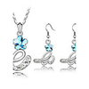 Austrian Crystals Love Forever Style Necklace Earrings