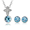 Austrian Crystals Meteor Style Necklace Earrings