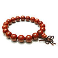 Authentic Lobular Red Sandalwood Prayer Beads Hand Bracelet