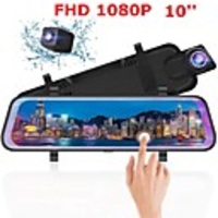 Auto Dvr Dual Lens Achteruitrijcamera Full-Screen Touching10 Ips Scherm Auto Dvr Drive Recorder Streamen Achteruitkijkspiegel spiegel Dash Camer