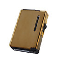 Automatic Ejection Metal Cigarette Case with Windproof Butane Jet Torch Lighter (Holds 10)