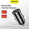 AWEI 12 W Output Power USB Car USB Charger Socket Fast Charger Portable Charger For iPad Cellphone miniinthebox