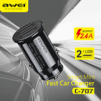AWEI 12 W Output Power USB Car USB Charger Socket Portable Charger For iPad Cellphone miniinthebox