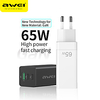 AWEI 65 W Output Power USB USB C GaN Charger Portable Charger Fast Charge Durable Portable Charger For Cellphone miniinthebox