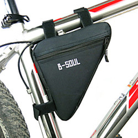B-SOUL Bike Frame Bag Top Tube Triangle Bag Moistureproof Wearable Shockproof Bike Bag Polyester PVC(PolyVinyl Chloride) Terylene Bicycle Bag Cycle Bag Cycling / Bike / Waterproof Zipper