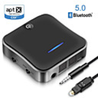 B19 Bluetooth5.0 Transmitter Receiver CSR8675 APTX HD LL Bt Audio Music Wireless USB Adapter 3.5mm 3.5 AUX Jack/SPDIF/RCA for TV PC