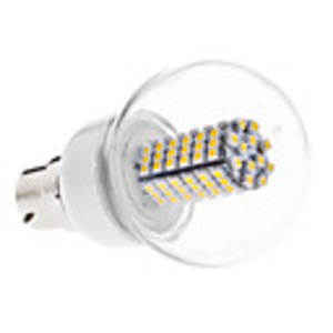 B22 6W 120x3528 SMD 480-500LM 3000-3500K Warm White Light LED Ball Bulb (110V/220V)