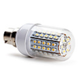 B22 SMD 3528 66-LED 430LM 2800-3200K Warm White Light Bulb with Cover