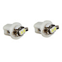 B8.5 0.15W 2x3528 SMD White Light LED Bulb for Car Dashboard Lamps (2-Pack,  DC 12V)