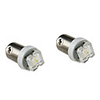 BA9S 1-LED White Light Bulb for Car Dashboard/Trunk Lamps (2-Pack,  DC 12V)