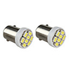 BA9S 8x1206 SMD White Light LED Bulb for Car Dashboard/Trunk Lamps (2-Pack,  DC 12V)