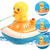 Baby Bath Toy,  Electric Rotation Water Spray Fountain Duck Boat with 3 Sprinklers Floating Bathtub Toys for Toddlers Kids miniinthebox
