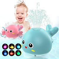 Baby Bath Toys for Toddlers 1 2 3 4 5 Years Old Boys and Girls Kids,  Light Up Whale Bath Toy Sprinkler Automatically Bath Tub Toy for Bath with Color Box miniinthebox