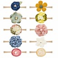 baby girl headbands and bows nylon hairbands hair bow accessories for newborn infant toddler girls (bows-e-10pcs)