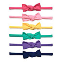 baby girl super soft headbands,  handmade nylon hair bows for newborns and toddlers by