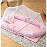 Baby Infant Bedding Crib Netting Portable Foldable Baby Mosquito Nets Bed Mattress Pillow Mosquito Net Tent Baby Infant Bed Dot Zipper Crib Sleeping Cushion collapsible portable