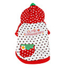 Baby Strawberry Style Hoodie for Dogs (XS-XL,  Red)