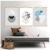Background Wall Decorative Painting Hanging Painting Geometric Pattern with Solid Wood Hanging Scroll Fabric Painting miniinthebox