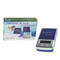 Backlighted LCD Precision Pocket Digital Scale (500g Max/0.1g Resolution)