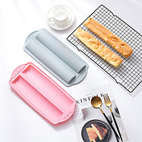 Baking Pan 2 Packs Non-stick Silicone Baking Tools Baking Pan Long Bread Cake Mold Baking Dessert Mold Easy Simple miniinthebox