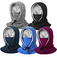 Balaclava Pollution Protection Mask Hat Solid Color Fleece Lining Breathable Warm Soft Comfortable Bike / Cycling Black Purple Grey Cotton Winter for Men